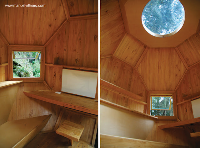 La cabina por dentro