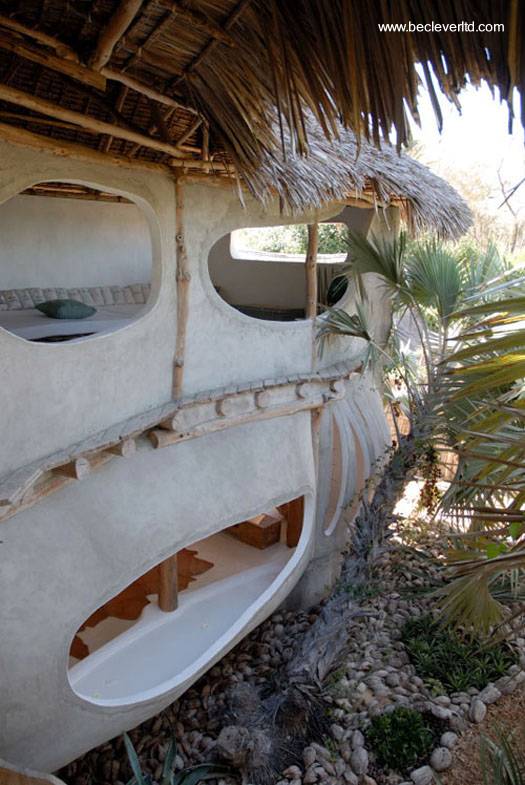 Ventanas ovales de diseño orgánico