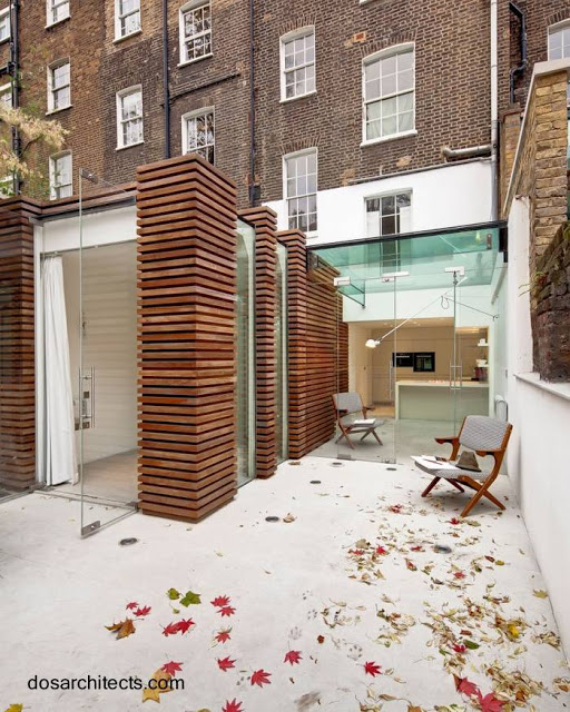 Vidrio y madera - Arquitectura dosarchitects.com Terraza modernizada en Londres
