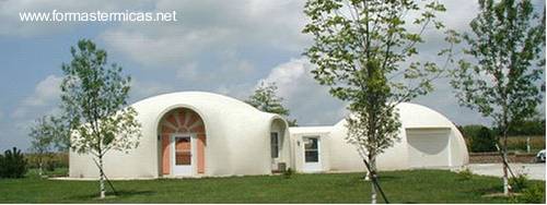 Casa de campo construida con domos Estructuras domo para habitar como vivienda
