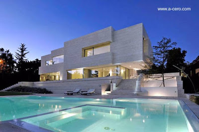 Casa residencial de gran tamaño - Arquitectura de www.a-cero.com Residencia moderna estilo Contemporáneo en España