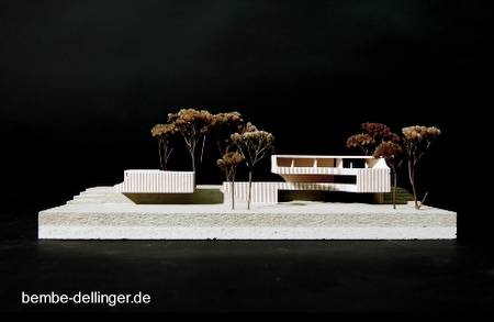Perfil de un proyecto de residencia vanguardista Maqueta de una villa en Bavaria, Alemania