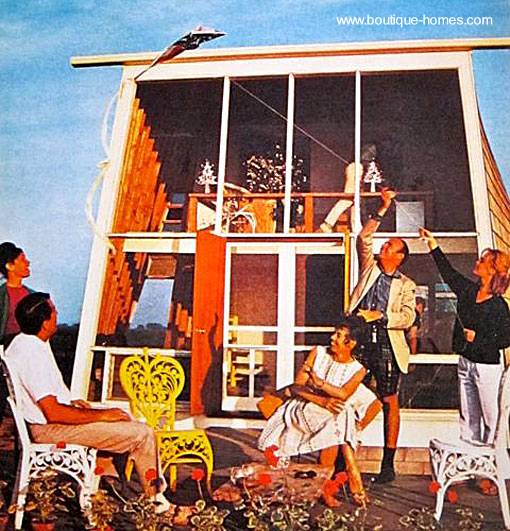 Fachada de casa de madera