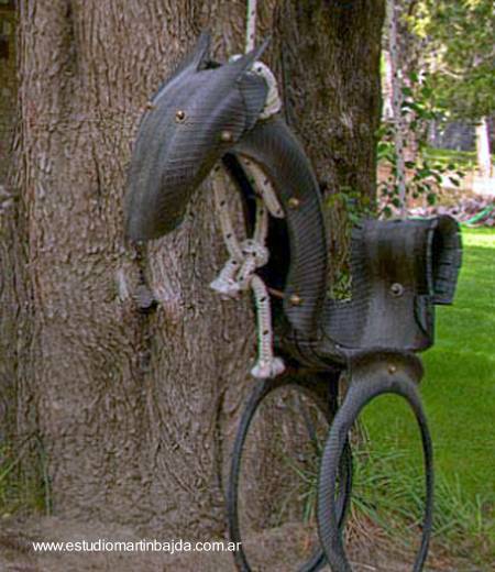 Hamaca infantil para exteriores Juego de jardín hecho de material reciclado