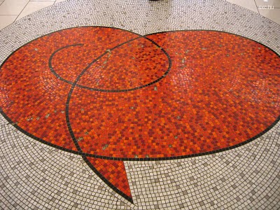 Piso de mosaico decorativo Piso de baldosas decorado