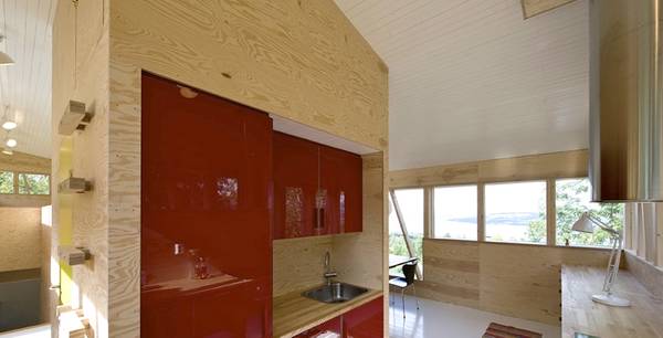 Interior de la cabaña Cocina