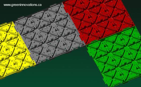 Elementos para hacer plantación vegetal en techos ecológicos Paneles plásticos modulares para techos verdes