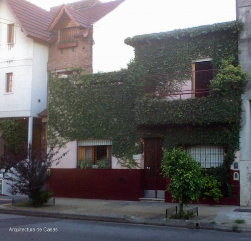 Fachada con hiedra Casa con hiedra en la fachada