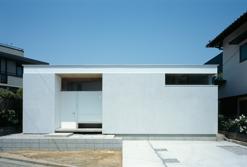 Fachada de casa moderna japonesa Casa residencial minimalista japonesa